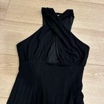 Mara Hoffman  Viscose Black Criss Cross Keyhole Halter Midi Sheath Dress Size M Photo 2