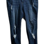 Kancan Womens Skinny Jeans Distressed Dark Wash Stretch Denim XL Blue Size undefined Photo 0