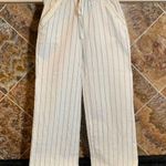 Sienna Sky Women's Wide Leg White with Gray Stripes Casual Pants Size Small Photo 0