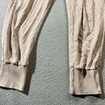 Mono B Tan 100% Cotton Pull On Jogger Pants Pockets Size Large EUC Photo 1
