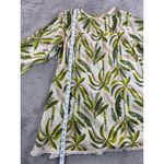 True Destiny NWT True Destinations Women's M Palm Print 3/4 Sleeve Tassel Fringe Tunic Dress Photo 4