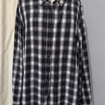 Lane Bryant Shirt Plus Sz 22/24 LS Black Plaid Shacket Pockets Roll Tab Sleeve Photo 0