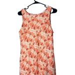 Vintage California Concepts Flower Print Midi Dress Size 12 Orange Photo 1