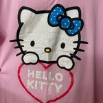Hello Kitty  women’s pink glitter heart decal short sleeve relaxed comfy tshirt‎ Photo 2