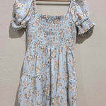American Eagle  Puff Sleeve Smocked Mini Dress Photo 0