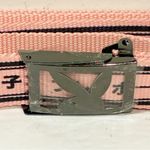 Playboy  Unisex One Size Kanji Pink Fabric Belt Silver Hardware Photo 1
