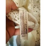 Free People  Ivory White Lace Crochet Desert Daze Bodysuit Tassels size Medium Photo 10