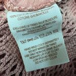 Free People Crochet Lace Patchwork Back Dusty Pink Long Sleeve Shirt Womens XS Photo 8