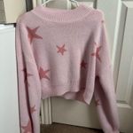 Pink star cropped sweater boutique Size M Photo 0