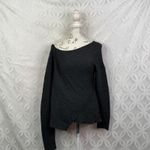 Free People Love and Harmony Gray Ribbed Knit Sweater Size S Photo 8