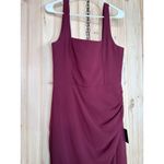 Lulus NWT  Glamorous Disposition Burgundy Ruched Maxi Dress Bridesmaid Gala Sz L Photo 4