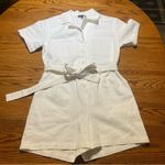 Skies Are Blue  White Denim Romper Size Medium Photo 0