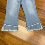 Liverpool Los Angeles Hannah Crop Flare Jeans Fringe Hem Light Wash Size 16 Blue Photo 2