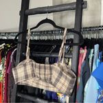 Favorite Daughter Ex Boyfriend Plaid Bra Top Brown Beige Size XL Photo 12