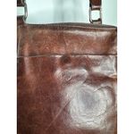 Y2K Lip Pell Italy Brown Genuine Leather Crossbody Bag Messenger Style Photo 13