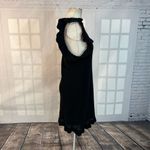 Anthropologie  Pointelle Ruffled Butterfly Sleeve Black Knit Mini Crochet Dress L Photo 5