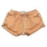Billabong  Coast Line Denim Shorts S Tan Orange Low Rise Frayed Hem Beach Coastal Photo 1
