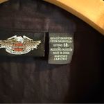 Harley Davidson Women’s Long Sleeve Button Down Riding Shirt Black Size L Photo 5