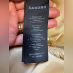 Sandro  Faux Fur Double Breasted Coat Natural Size 36 Photo 13