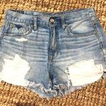 American Eagle Outfitters Blue Jeans Distressed Shorts Size 6 Photo 0