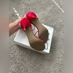BP New . Red Suede Ankle Strap Heels Size 8 Photo 3