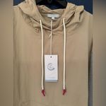 Johnny Was  Calme Mix Nylon Women’s Cream Hooded Pullover Jacket Size Large Photo 6