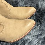 Frye  Reina Side Zip Western Ankle Bootie Distressed Size Beige Size 7.5 Photo 8