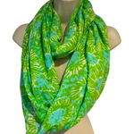 Lilly Pulitzer  Lime Green and Blue Rayon Infinity Loop Scarf One‎ Size Photo 0