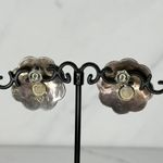 Vintage Alpaca Mexico Sterling Silver 925 MR Abalone Flower Earrings ✨ Photo 2