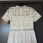 Alexis  White Crochet Short Sleeve Lace Midi Dress Size Small Photo 4