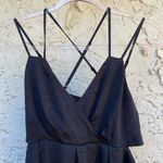 EXPRESS  size medium strappy back cut out mini silky dress black Photo 1