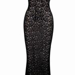 Miss Circle Veronica Black Lace Maxi Dress Sleeveless Dark Romantic Women’s XXS Photo 6
