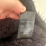 Free People  Women’s Medium Icing Black Vneck Fuzzy Sweater New Photo 3