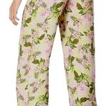 J.Jill Love Linen Orchid Spring Pants 100% Linen Floral Elastic Crop S 32x24 Tan Photo 1