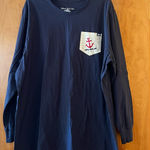 Disney Parks Cruise Line Long Sleeve Shirt Navy Blue Travel Vacation NWT Size 2X Photo 0