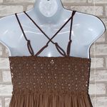 Crochet lace ruffle cami dress Brown Size L Photo 2