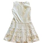Red Valentino White Tiered Ruffle Fit & Flare Dress Womens 10 Photo 0