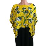 Diane Von Furstenberg Diane‎ Von Furstenberg Floral-Print Cropped Handkerchief Coverup Top Size Large Photo 2