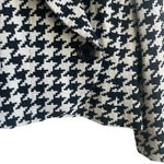 Ellen Tracy Women Jacket 6P Black Cream Geometric Print Wool Blend Artsy Career Photo 5