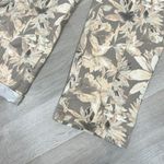 Chico's Tropical Print Crop Cargo Pants Tan Yellow XS 2 Cotton Twill Pull On Photo 6