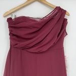 Birdy Grey  Kira Dress Women's Cabernet  Large Bridesmaids Prom One Shoulder‎ Photo 3