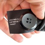 East 5th Black 100% Leather Collared Button Up Lined Jacket Pockets Size L Photo 4