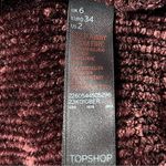 Topshop Oversized Chenille Sweater Burgundy Size 2 Photo 4