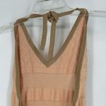 Earthbound Crochet Pointelle Knit Halter Dress Peach Pink Y2K Beach Size S Photo 5