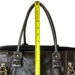 Chloé CHLOE Eclipse Oversized Metallic Grey Tote Shoulder Bag Top Closure Ext Pockets Photo 4