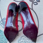 via spiga Pointed Pumps Heels 10M Dark Red Suede Leather Buckle ITALY Photo 6