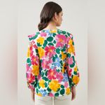 Sugar Lips  Kokomo Floral Martina Balloon Sleeve Button Down Blouse Small Photo 2