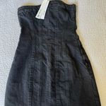 ZARA Black Denim Mini Dress Photo 0