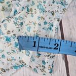 Judith March Floral Lace Trim Halter Romper Shorts Blue White M Photo 8