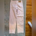 ZARA Women's Straight Leg Jeans in Light Pink Photo 2